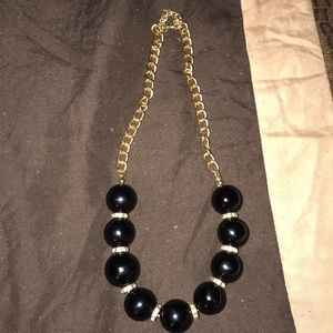 Black beaded necklace